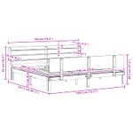 Casa si Gradina - Mobilier - Paturi si accesorii - Paturi - Cadru de pat cu headboard 2 pcs Maroniu cerat Lemn de pin masiv - Infinity.ro