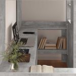 Casa si Gradina - Mobilier - Paturi si accesorii - Paturi - Cadru de pat supraetajat cu birou Gri din beton 80 x 200 cm - Infinity.ro