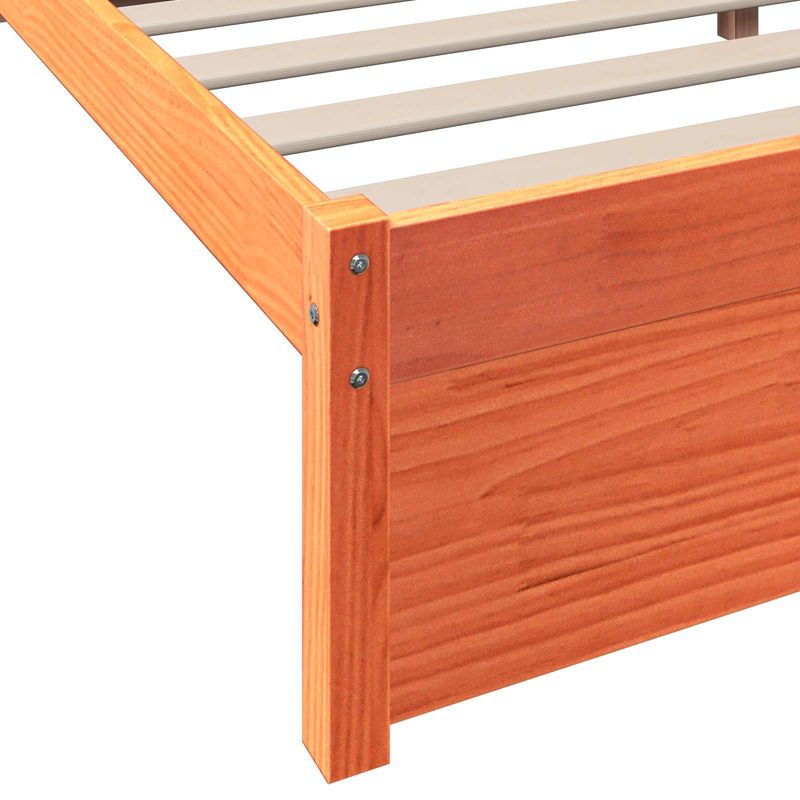 Casa si Gradina - Mobilier - Paturi si accesorii - Paturi - Pat biblioteca cu headboard 2 pcs Maroniu cerat 200 x 200 cm - Infinity.ro