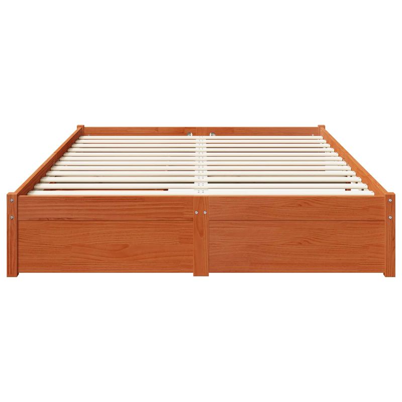 Casa si Gradina - Mobilier - Paturi si accesorii - Paturi - Cadru de pat Maroniu cerat 160 x 200 cm Lemn de pin masiv - Infinity.ro