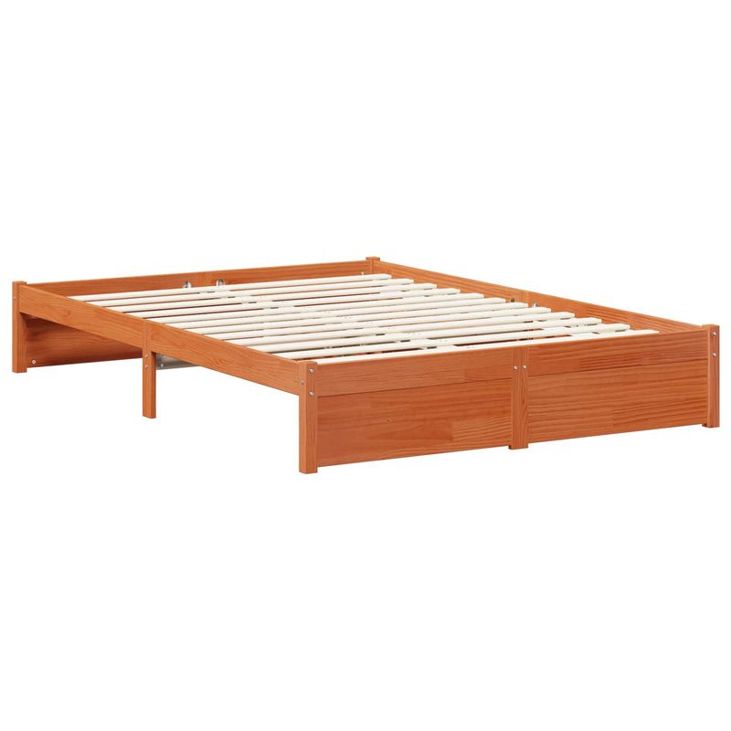 Casa si Gradina - Mobilier - Paturi si accesorii - Paturi - Cadru de pat Maroniu cerat 160 x 200 cm Lemn de pin masiv - Infinity.ro