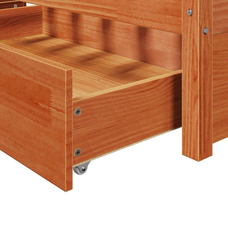 Casa si Gradina - Mobilier - Paturi si accesorii - Paturi - Cadru de pat Maroniu cerat 140 x 200 cm Lemn de pin masiv - Infinity.ro