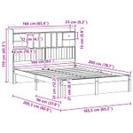 Casa si Gradina - Mobilier - Paturi si accesorii - Paturi - Cadru de pat pentru biblioteca 2 pcs Maroniu cerat 200 x 160 cm - Infinity.ro
