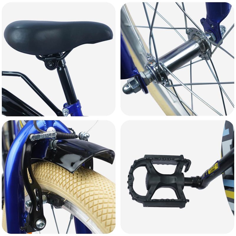 Sport si Outdoor - Ciclism - Biciclete pentru adulti - De oras - Bicicleta pentru Copii 24 Inci pentru 8-12 ani Albastru inchis - Infinity.ro
