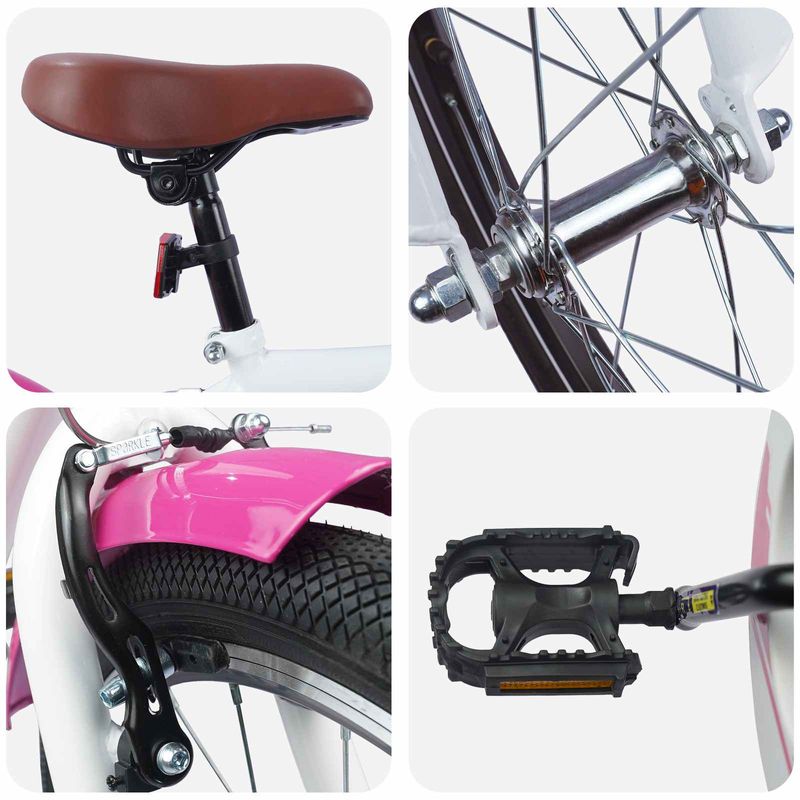 Sport si Outdoor - Ciclism - Biciclete pentru adulti - De oras - Bicicleta pentru Copii 24 Inci pentru 8-12 ani Roz - Infinity.ro