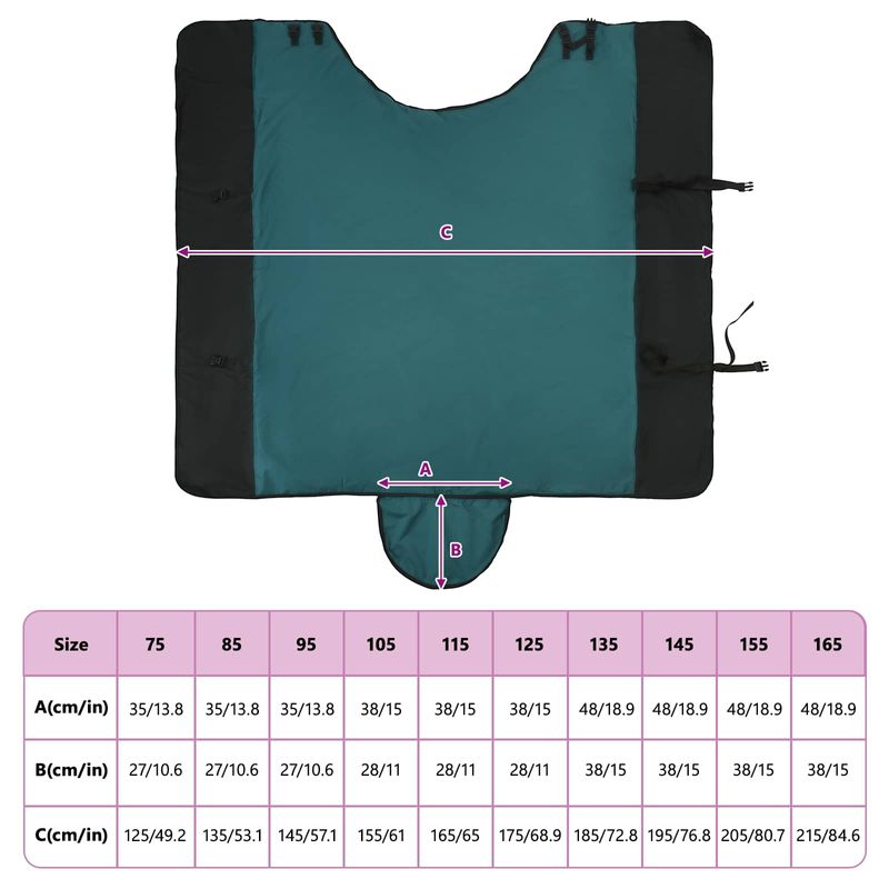 Petshop - Accesorii petshop - Alte accesorii petshop - Patura pentru cai Verde inchis si negru 125 cm Poliester - Infinity.ro