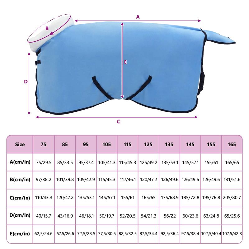 Petshop - Accesorii petshop - Alte accesorii petshop - Patura pentru cai Aqua complet 95 cm Fleece polar - Infinity.ro