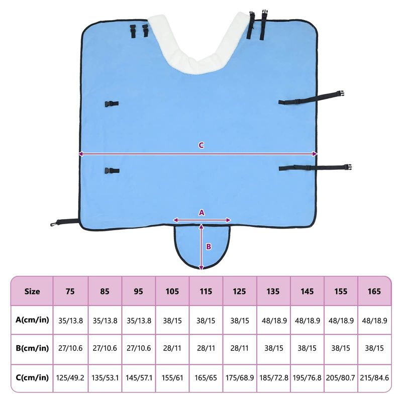 Petshop - Accesorii petshop - Alte accesorii petshop - Patura pentru cai Aqua complet 95 cm Fleece polar - Infinity.ro