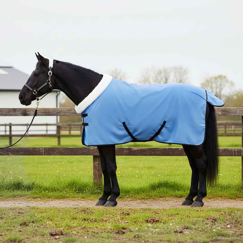 Sport si Outdoor - Accesorii si echipamente sportive - Echitatie - Patura pentru cai Aqua complet 105 cm Fleece polar - Infinity.ro