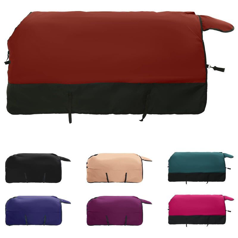 Sport si Outdoor - Accesorii si echipamente sportive - Echitatie - Patura pentru cai Verde inchis si negru 135 cm Poliester - Infinity.ro