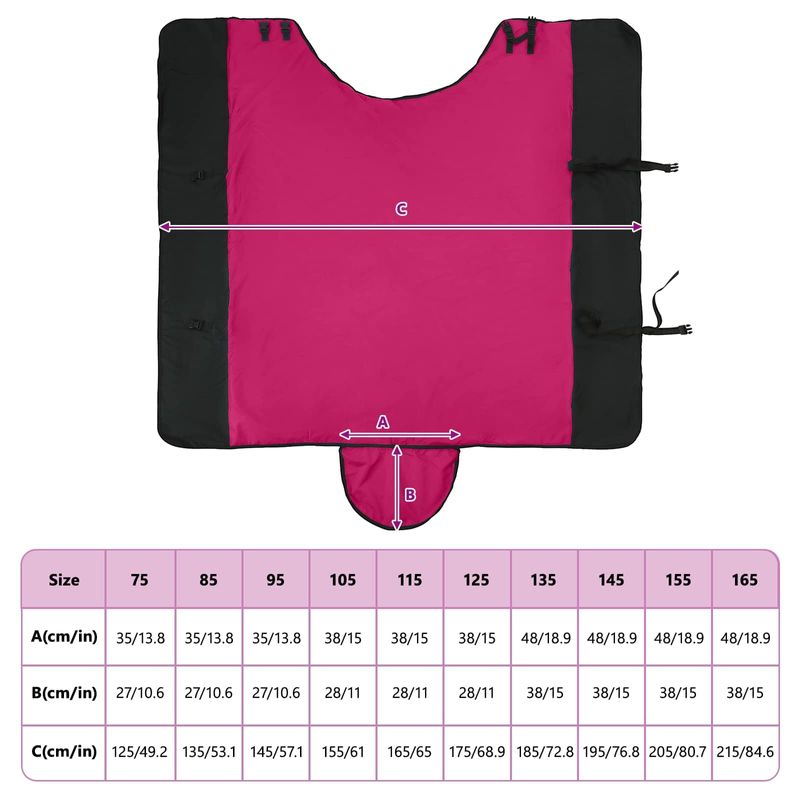 Petshop - Accesorii petshop - Alte accesorii petshop - Patura pentru cai Roz si Negru 85 cm Poliester - Infinity.ro