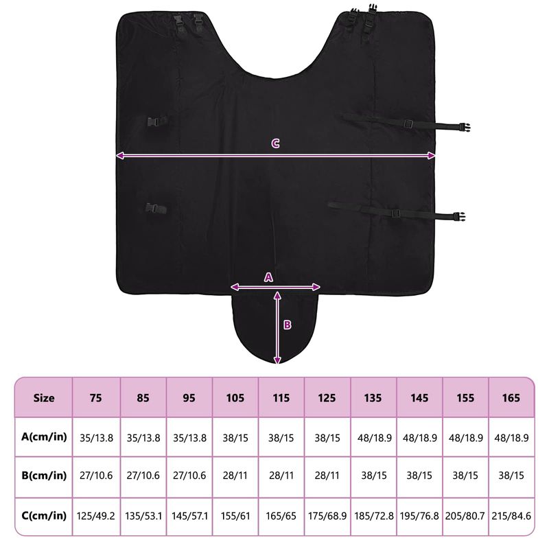 Petshop - Accesorii petshop - Alte accesorii petshop - Patura pentru cai Verde inchis si negru 155 cm Poliester - Infinity.ro