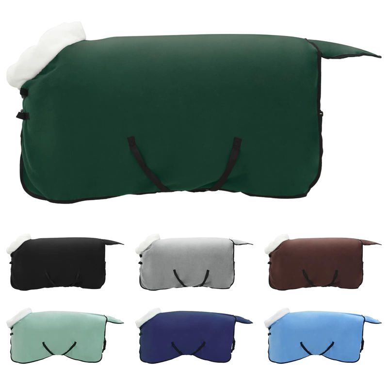 Sport si Outdoor - Accesorii si echipamente sportive - Echitatie - Patura pentru cai Verde inchis complet 105 cm Fleece polar - Infinity.ro