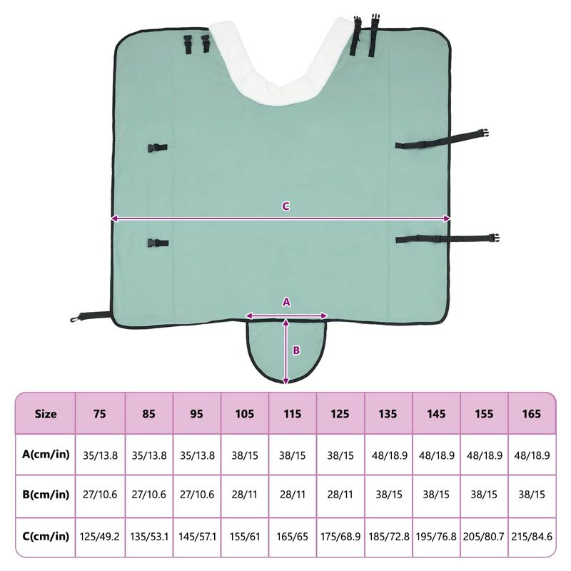 Petshop - Accesorii petshop - Alte accesorii petshop - Patura pentru cai Verde inchis complet 125 cm Fleece polar - Infinity.ro