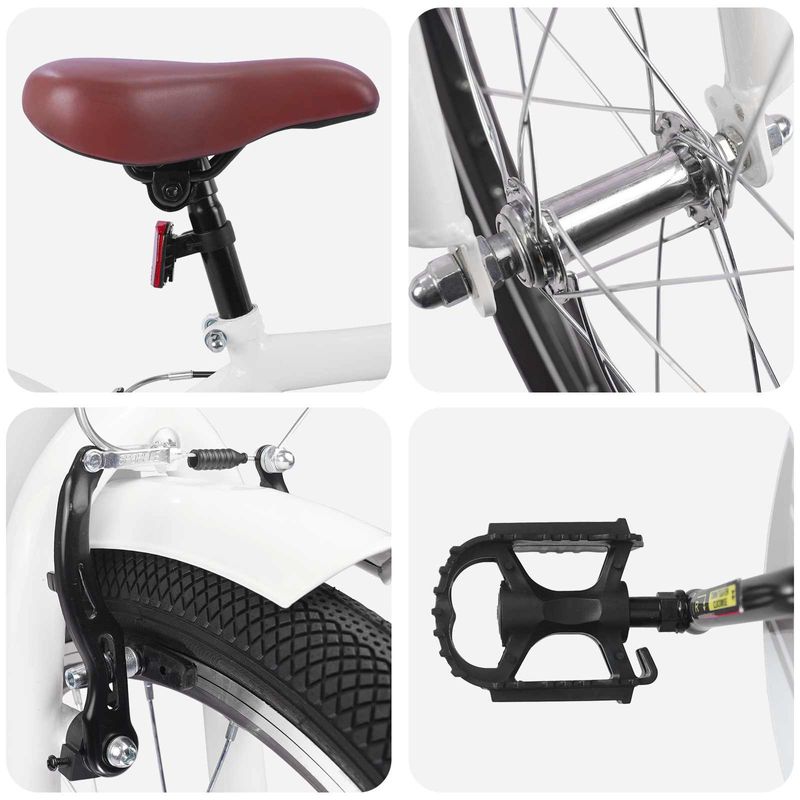 Sport si Outdoor - Ciclism - Biciclete pentru adulti - De oras - Bicicleta pentru Copii 24 Inci pentru 8-12 ani alb - Infinity.ro