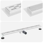 Casa si Gradina - Constructii - Materiale constructii - Sisteme de scurgere - Drenaj pentru dus cu design pe linie Argintiu 90 cm - Infinity.ro