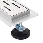 Casa si Gradina - Sanitare - Instalatii hidro - Tevi - Drenaj pentru dus cu design pe linie Argintiu 90 cm - Infinity.ro