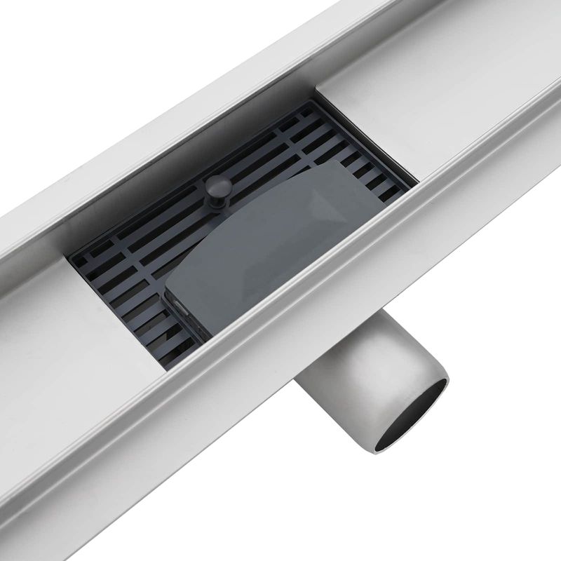 Casa si Gradina - Sanitare - Instalatii hidro - Tevi - Drenaj pentru dus cu design pe linie Argintiu 90 cm - Infinity.ro