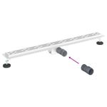 Casa si Gradina - Sanitare - Instalatii hidro - Tevi - Drenaj pentru dus cu design pe linie Argintiu 90 cm - Infinity.ro