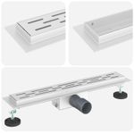 Casa si Gradina - Sanitare - Instalatii hidro - Tevi - Drenaj pentru dus cu design pe linie Argintiu 60 cm - Infinity.ro