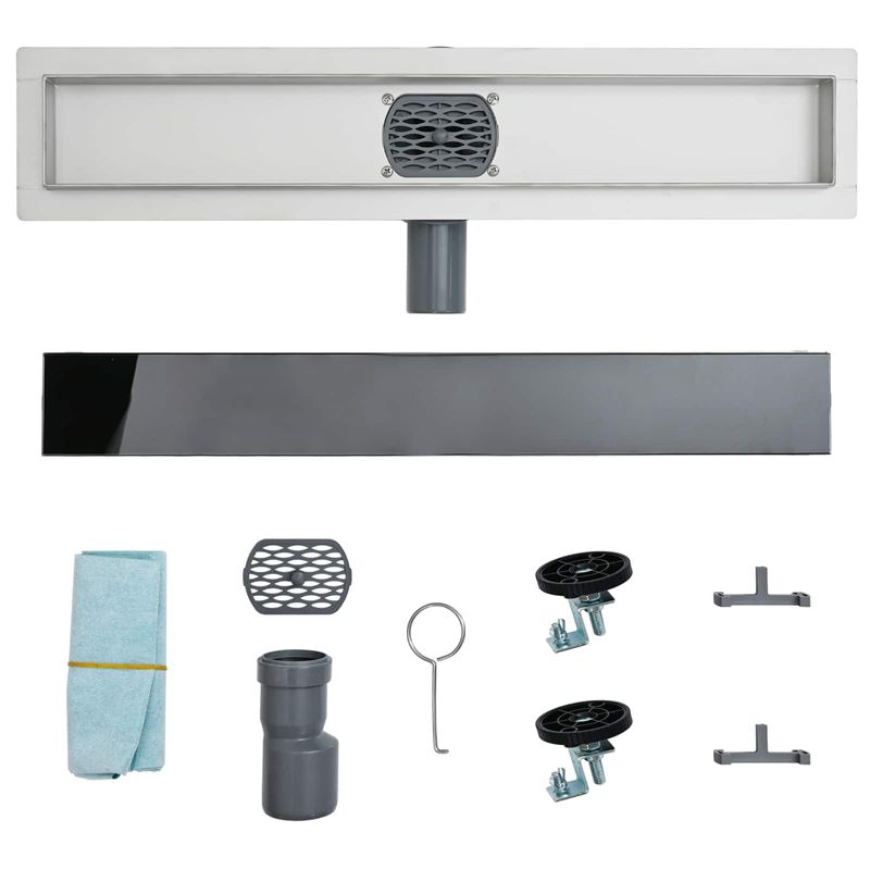 Casa si Gradina - Sanitare - Instalatii hidro - Tevi - Scurgere pentru dus cu capac din sticla si sifon de 360° 50 cm - Infinity.ro