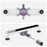 Casa si Gradina - Sanitare - Instalatii hidro - Tevi - Scurgere pentru dus cu capac din sticla si sifon de 360° 50 cm - Infinity.ro