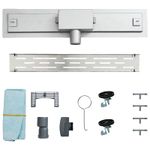 Casa si Gradina - Sanitare - Instalatii hidro - Tevi - Drenaj pentru dus cu design pe linie Argintiu 60 cm - Infinity.ro