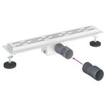 Casa si Gradina - Sanitare - Instalatii hidro - Tevi - Drenaj pentru dus cu design pe linie Argintiu 60 cm - Infinity.ro