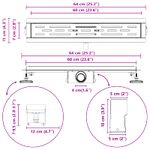 Casa si Gradina - Sanitare - Instalatii hidro - Tevi - Drenaj pentru dus cu design pe linie Argintiu 60 cm - Infinity.ro