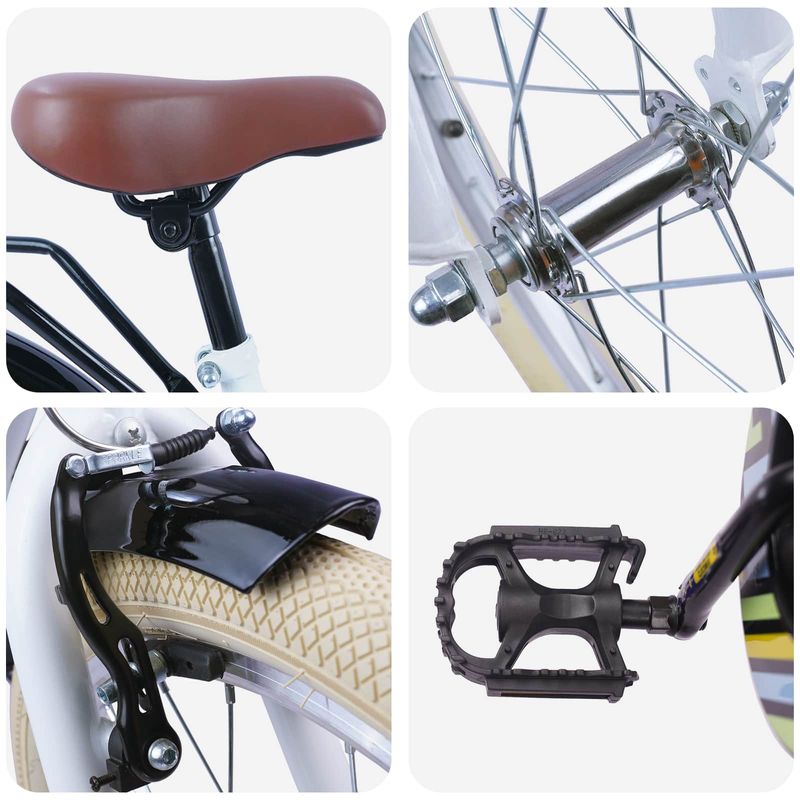 Sport si Outdoor - Ciclism - Biciclete pentru adulti - De oras - Bicicleta pentru Copii 24 Inci pentru 8-12 ani Alb - Infinity.ro