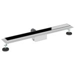 Casa si Gradina - Sanitare - Instalatii hidro - Tevi - Drenaj pentru dus cu capac din sticla Negru 80 cm - Infinity.ro