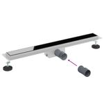 Casa si Gradina - Constructii - Materiale constructii - Sisteme de scurgere - Drenaj pentru dus cu capac din sticla Negru 80 cm - Infinity.ro