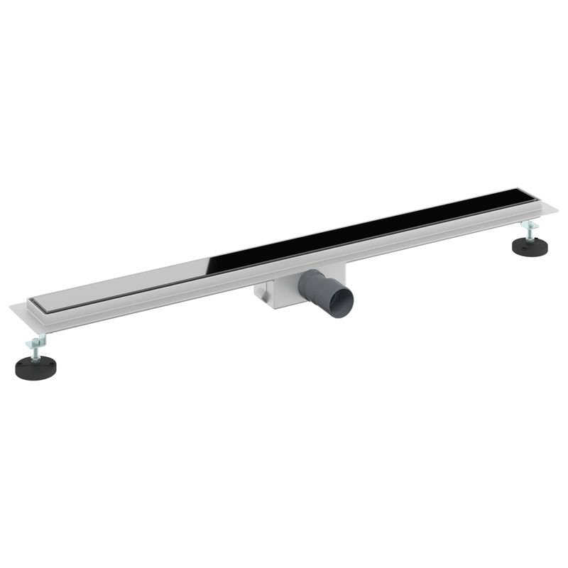 Casa si Gradina - Sanitare - Instalatii hidro - Tevi - Drenaj pentru dus cu capac din sticla Negru 100 cm - Infinity.ro