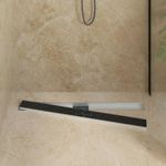 Casa si Gradina - Constructii - Materiale constructii - Sisteme de scurgere - Drenaj pentru dus cu capac din sticla Negru 100 cm - Infinity.ro