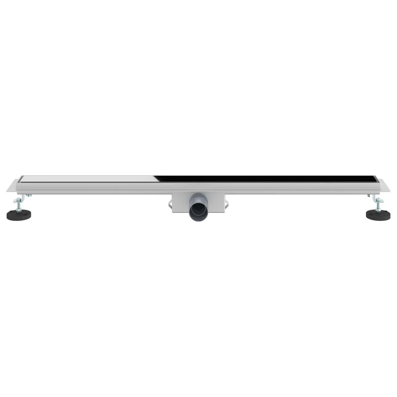 Casa si Gradina - Constructii - Materiale constructii - Sisteme de scurgere - Drenaj pentru dus cu capac din sticla Negru 100 cm - Infinity.ro