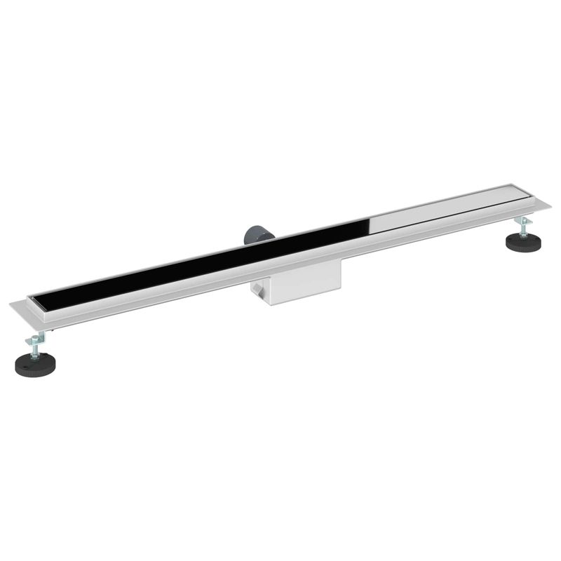 Casa si Gradina - Constructii - Materiale constructii - Sisteme de scurgere - Drenaj pentru dus cu capac din sticla Negru 100 cm - Infinity.ro