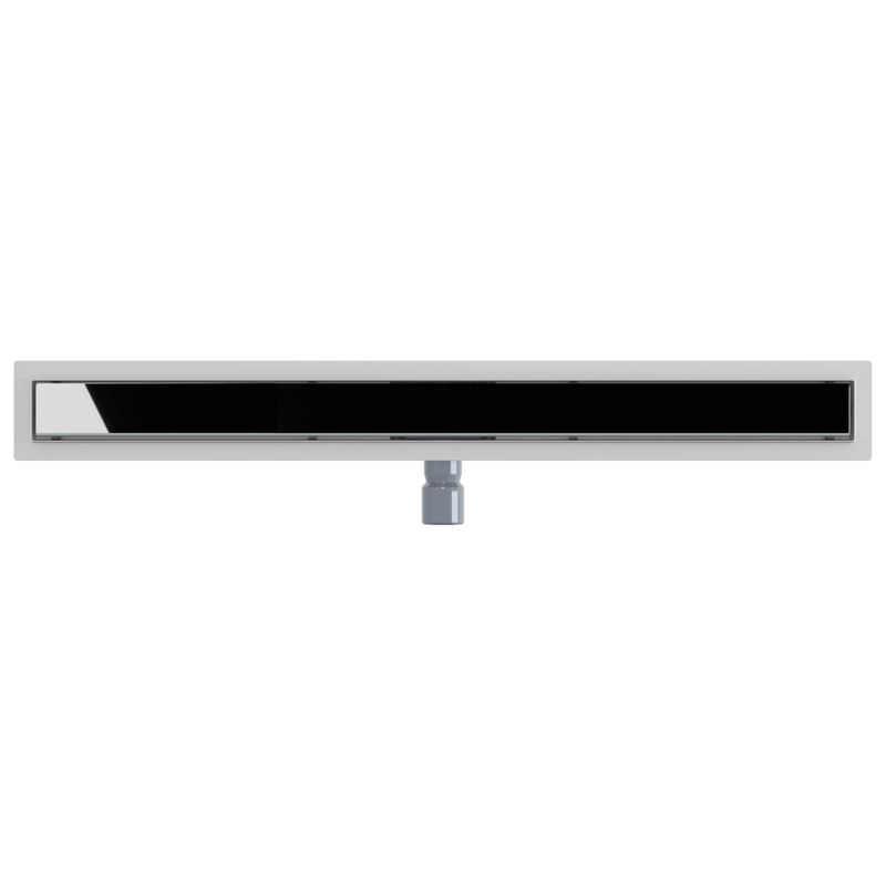 Casa si Gradina - Constructii - Materiale constructii - Sisteme de scurgere - Drenaj pentru dus cu capac din sticla Negru 100 cm - Infinity.ro
