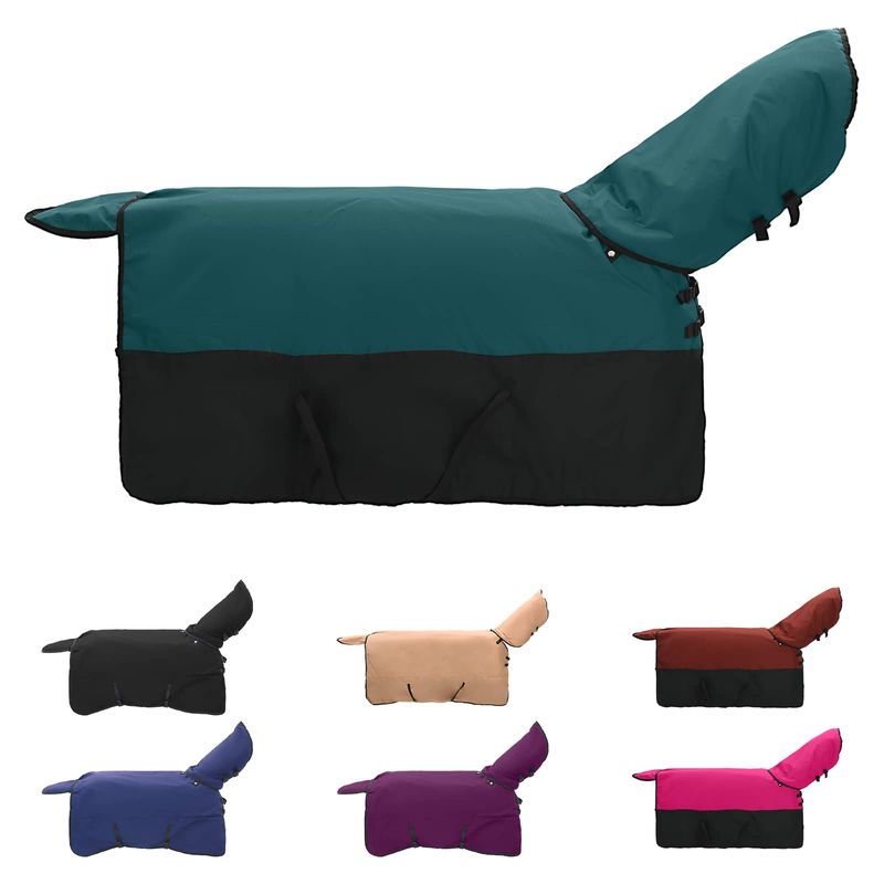 Petshop - Accesorii petshop - Alte accesorii petshop - Patura pentru cai Verde inchis si negru 85 cm Poliester - Infinity.ro