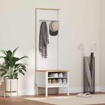 Casa si Gradina - Mobilier - Dulapuri si sifoniere - Dulapuri - Dulap pentru hol FLORO Alb 50 x 40 x 158 cm Lemn de pin masiv - Infinity.ro