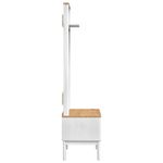Casa si Gradina - Mobilier - Dulapuri si sifoniere - Dulapuri - Dulap pentru hol FLORO Alb 50 x 40 x 158 cm Lemn de pin masiv - Infinity.ro