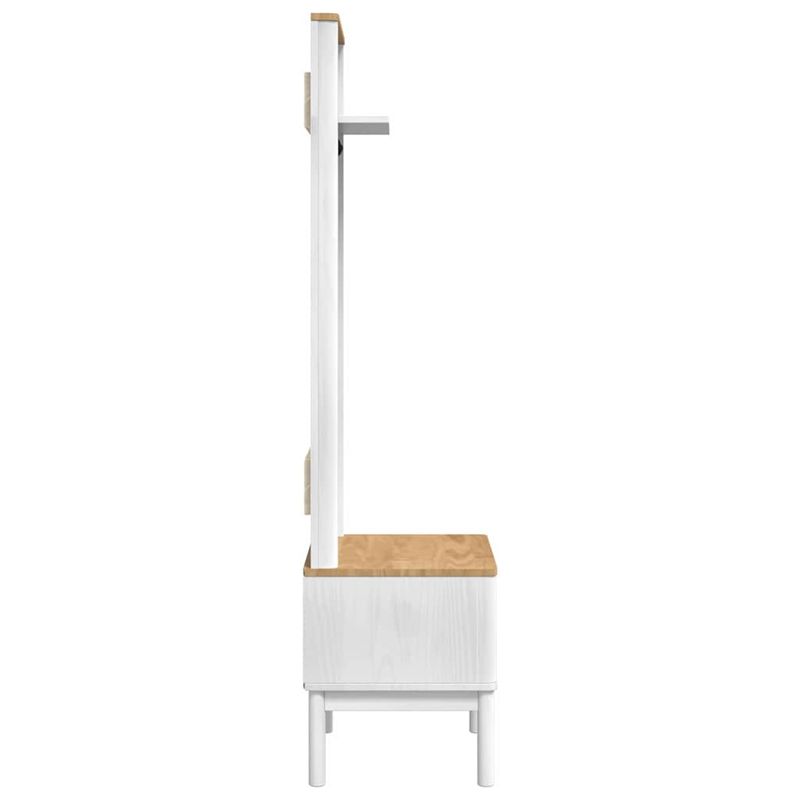 Casa si Gradina - Mobilier - Dulapuri si sifoniere - Dulapuri - Dulap pentru hol FLORO Alb 50 x 40 x 158 cm Lemn de pin masiv - Infinity.ro