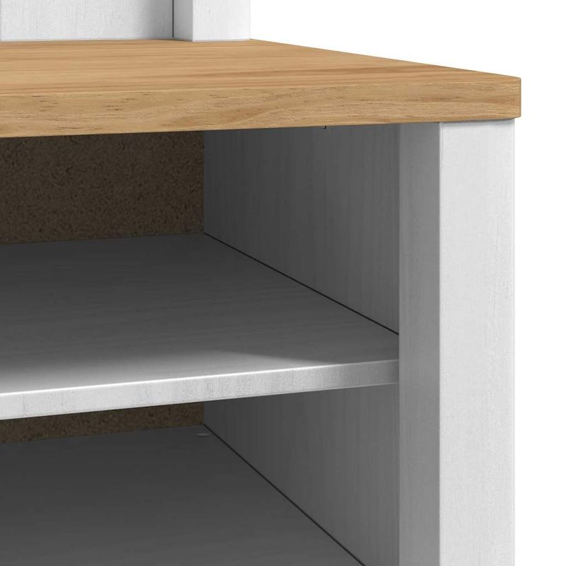 Casa si Gradina - Mobilier - Dulapuri si sifoniere - Dulapuri - Dulap pentru hol FLORO Alb 50 x 40 x 158 cm Lemn de pin masiv - Infinity.ro