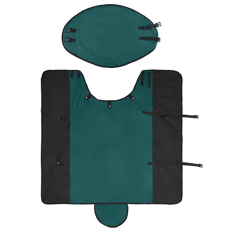 Sport si Outdoor - Accesorii si echipamente sportive - Echitatie - Patura pentru cai Verde inchis si negru 75 cm Poliester - Infinity.ro