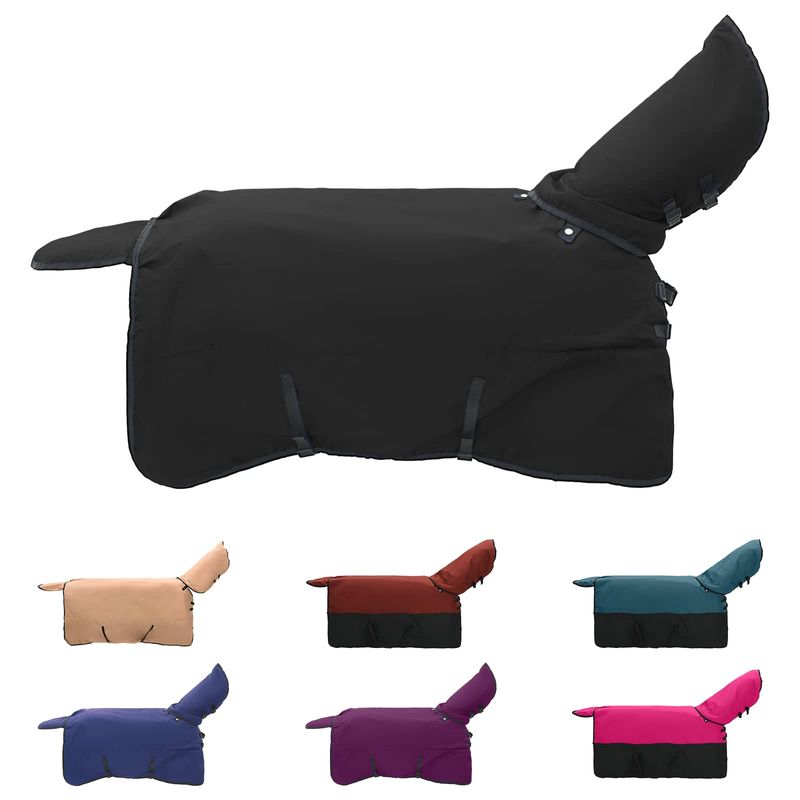Sport si Outdoor - Accesorii si echipamente sportive - Echitatie - Patura pentru cai Verde inchis si negru 145 cm Poliester - Infinity.ro