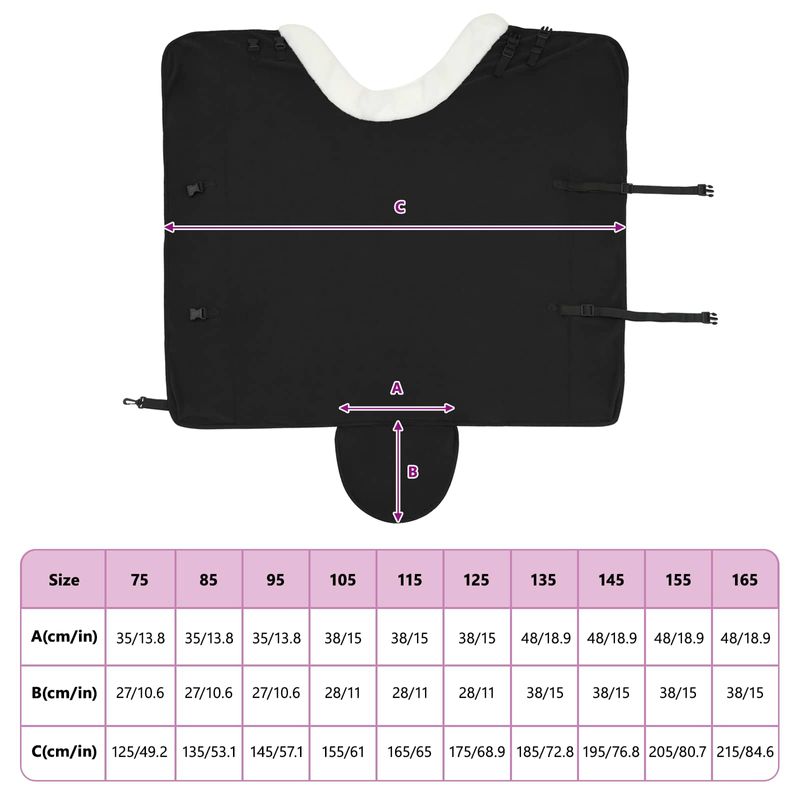 Petshop - Accesorii petshop - Alte accesorii petshop - Patura pentru cai Negru 135 cm Fleece polar - Infinity.ro