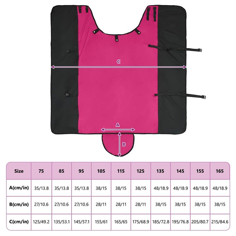Sport si Outdoor - Accesorii si echipamente sportive - Echitatie - Patura pentru cai Roz si Negru 115 cm Poliester - Infinity.ro