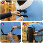 Petshop - Accesorii petshop - Alte accesorii petshop - Patura pentru cai Aqua complet 155 cm Fleece polar - Infinity.ro