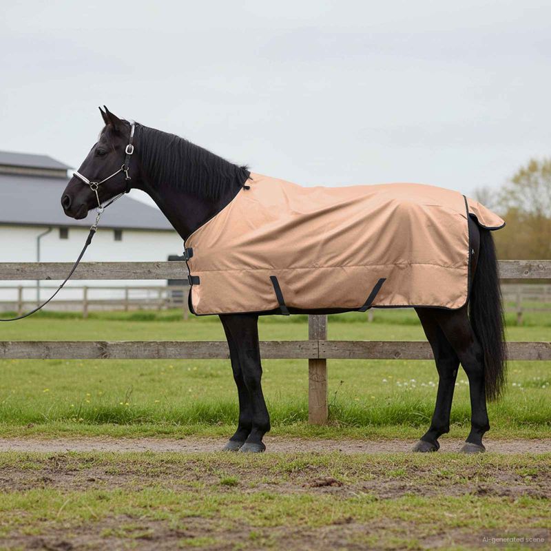 Sport si Outdoor - Accesorii si echipamente sportive - Echitatie - Patura pentru cai Cappuccino 85 cm Poliester - Infinity.ro