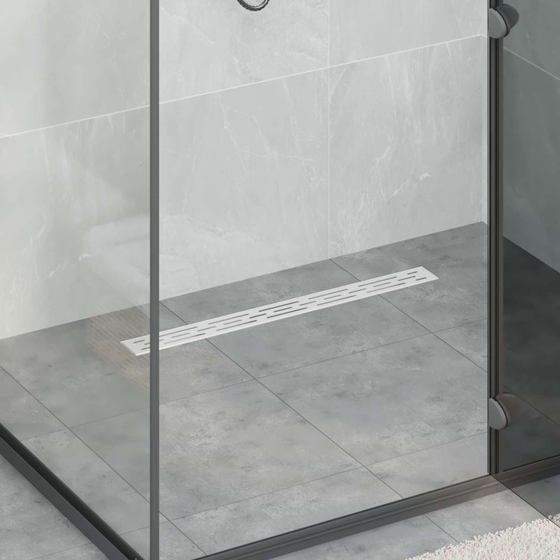 Casa si Gradina - Constructii - Materiale constructii - Sisteme de scurgere - Drenaj pentru dus cu design pe linie Argintiu 70 cm - Infinity.ro