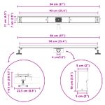 Casa si Gradina - Sanitare - Instalatii hidro - Tevi - Scurgere pentru dus cu capac din sticla si sifon de 360° 90 cm - Infinity.ro